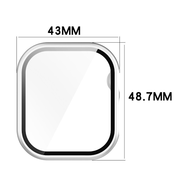 Skal til Apple Watch Series 10 46mm Hårdplast + Glas Sort