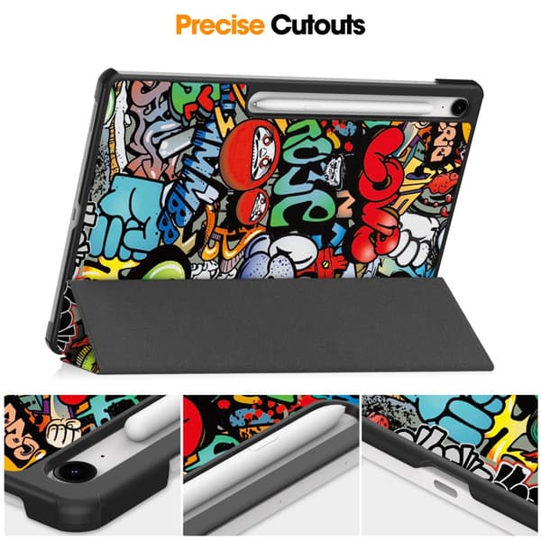 Samsung Galaxy Tab S10 FE Plus Cover Tri-fold Graffiti