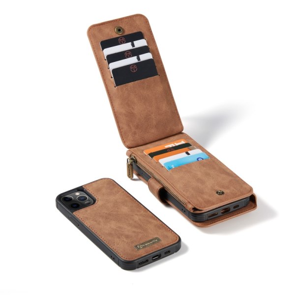 CaseMe Plånboksfodral Multi-Slot iPhone 12 Pro Max Brun