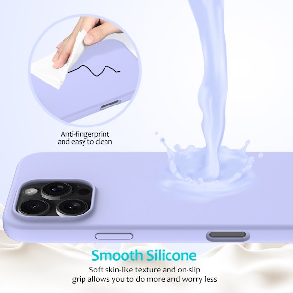 Silikonecover iPhone 16 Pro Max Lilla