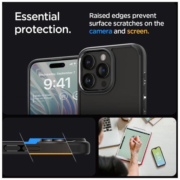 Spigen iPhone 15 Pro Max Case Ultra Hybrid Matte Black