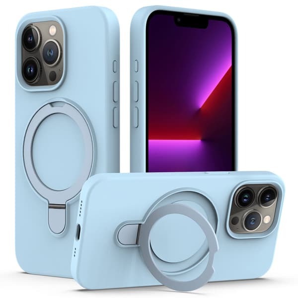 Silikoneskal Kickstand MagSafe iPhone 16 Pro Blå