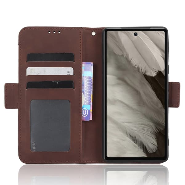 Multi Slot Pung Etui Google Pixel 7a Brun
