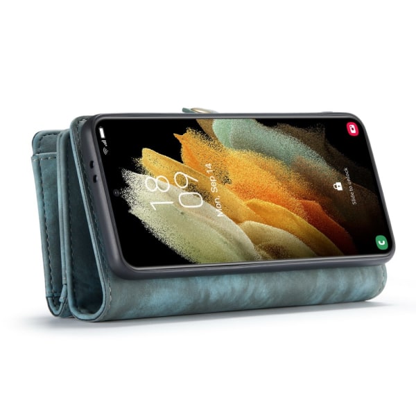 CaseMe Plånboksfodral Multi-Slot Samsung Galaxy S21 Plus Blå