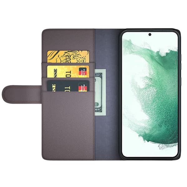 Ægte lædercover Samsung Galaxy S23 Brun
