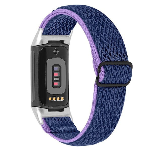Vävd Nylonarmband Fitbit Charge 5 Lila/Blå