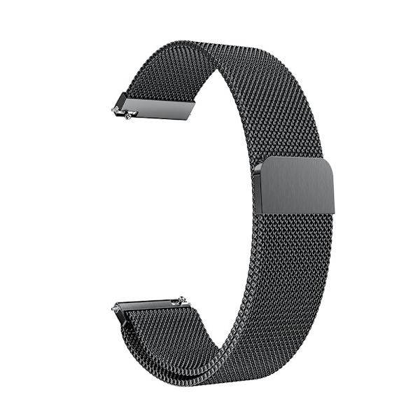 Milanese-silmukkaranneke Garmin Vivoactive 3/Venu/Venu 2 Plus - Musta