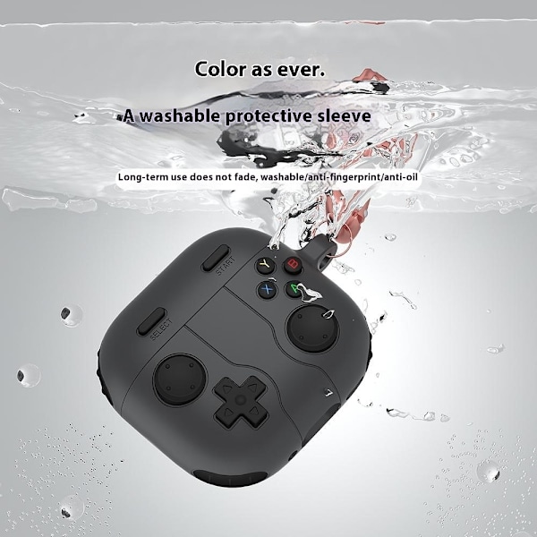 Silikonskal Med Karabinhage Apple AirPods 4 Gamepad Mørkegrå