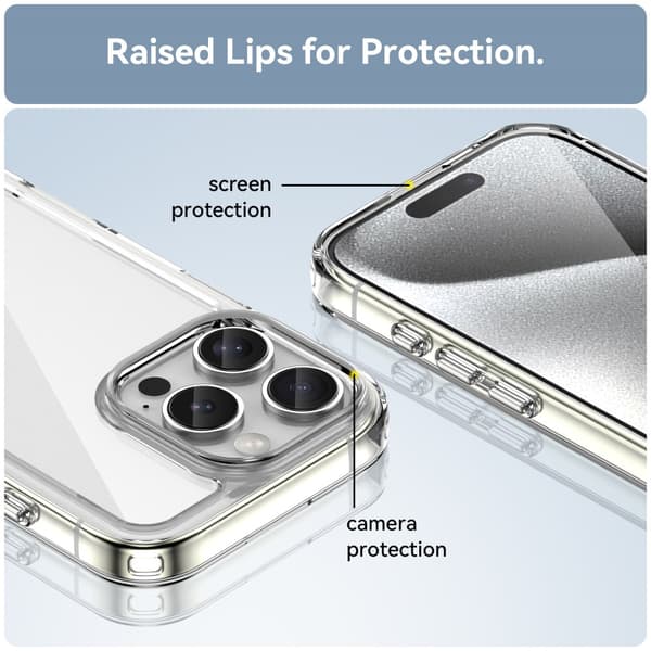 Hybrid Edge Skal iPhone 16 Pro Transparent