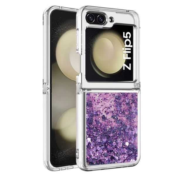 Glitter Bling TPU-kotelo Samsung Galaxy Z Flip 5 Purple