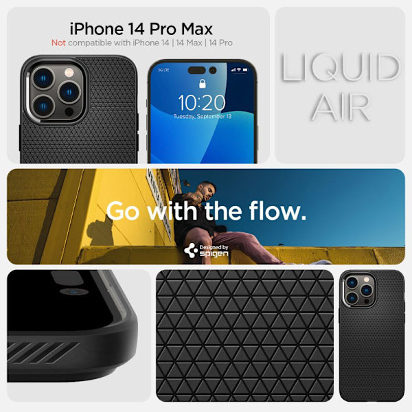 Spigen iPhone 14 Pro Max Cover Liquid Air Sort