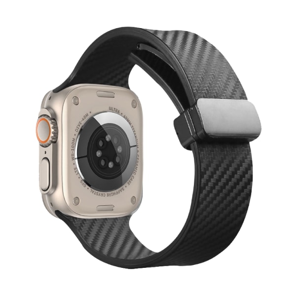 Magneettinen silikonirannekoru Apple Watch Ultra 2 49mm Carbon