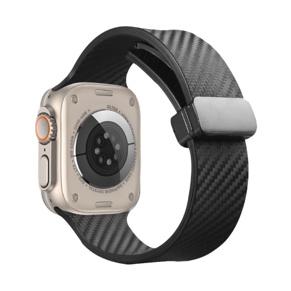 Magnetisk Silikonrem Apple Watch Ultra 2 49mm Carbon