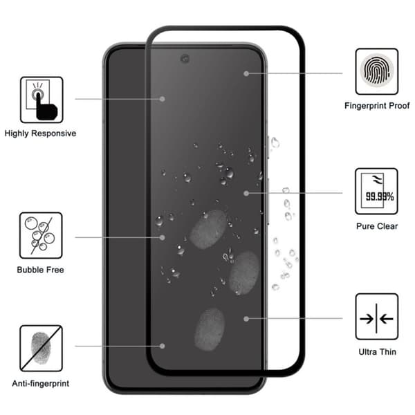 Heltäckande Härdat Glas Skärmskydd Google Pixel 9a