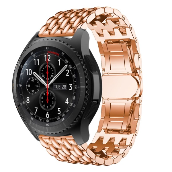 Metalliranneke perhoslukolla Samsung Galaxy Watch 46mm Rose Gold