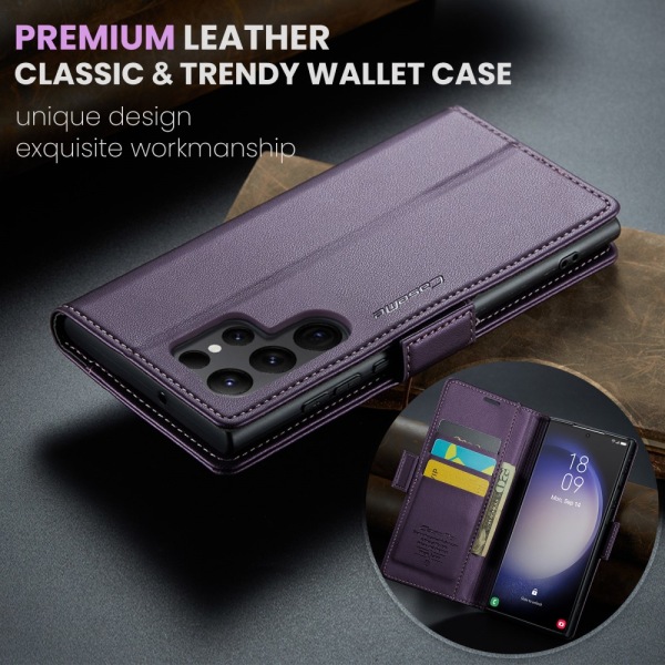 CaseMe Slim Wallet -kotelo RFID-suojaus Samsung Galaxy S24 Ultra L