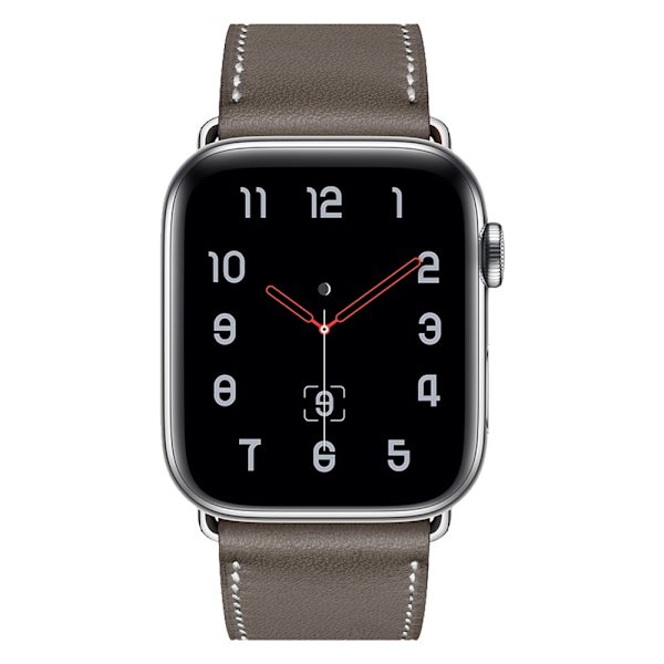 Äkta Läderarmband Apple Watch Series 10 46mm Grå
