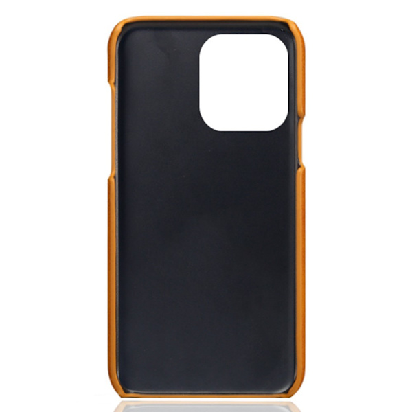 Nahkakuori korttipaikoilla iPhone 15 Pro Max Cognac