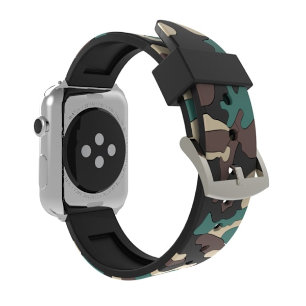 Silikoniranneke Apple Watch 38/40/41 mm Kamouflage Vihreä