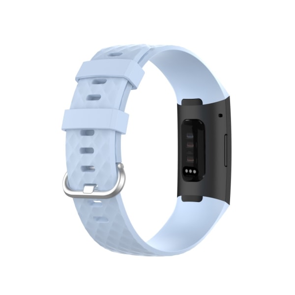 Silikone Rem Til Fitbit Charge 3/4 Lyseblå