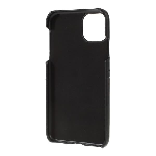 Nahkakuori korttipaikalla iPhone 11 Pro Max Musta
