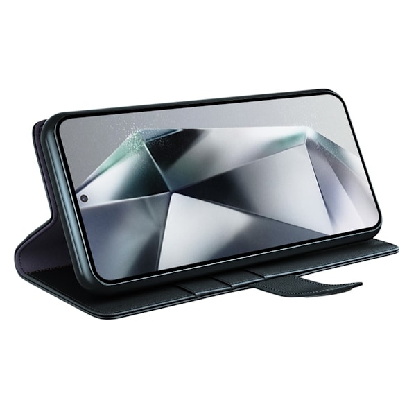 Ægte Læderetui Samsung Galaxy S25 Ultra Sort