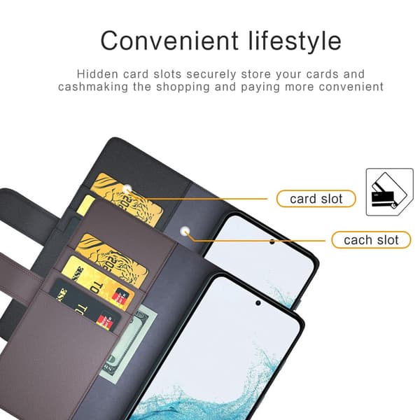 Ægte lædercover Samsung Galaxy A54 Sort