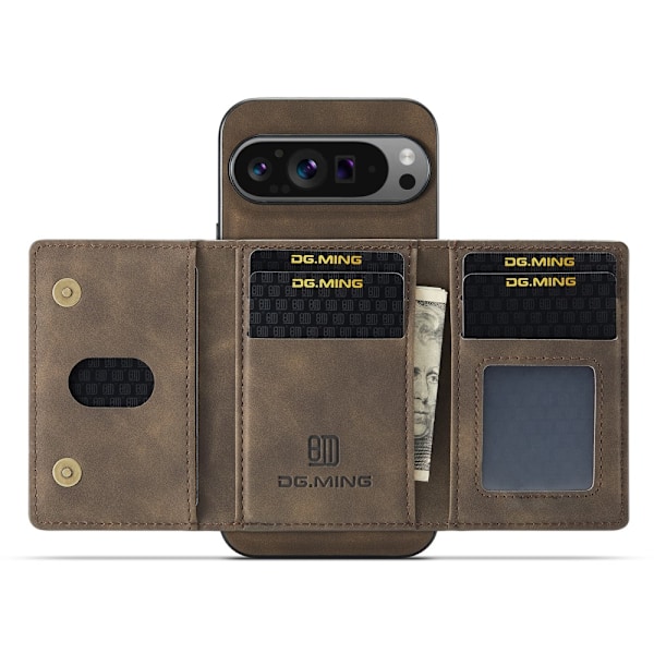 DG.MING Magnetisk Kortlomme Etui Google Pixel 9 Pro XL Brun
