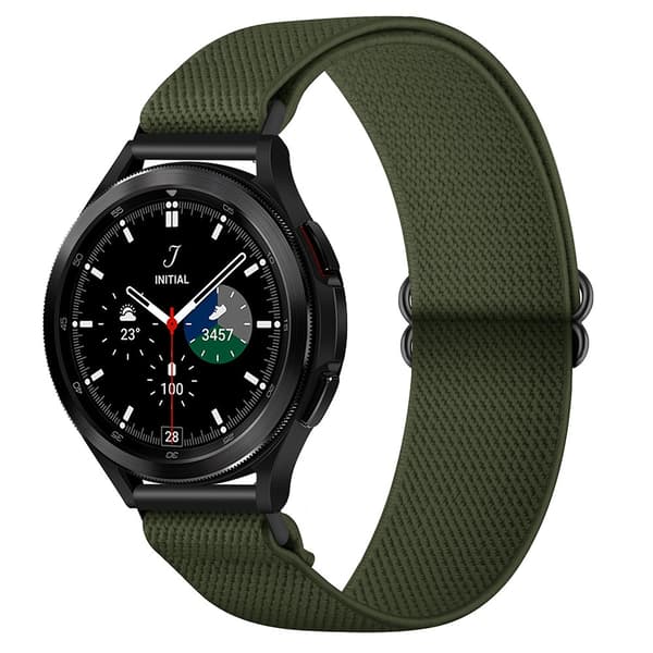 Elastiskt Nylonarmband Garmin Vivoactive 6 Mörkgrön
