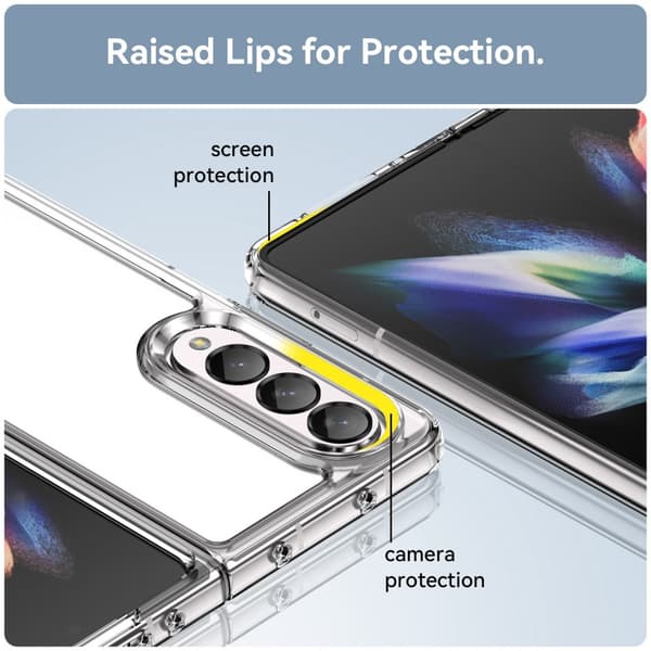 Edge Crystal Hybrid Skal Samsung Galaxy Z Fold 4 Transparent