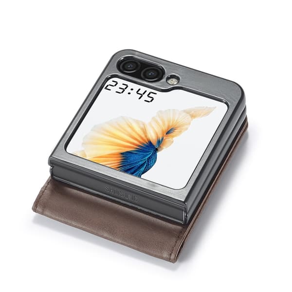 LC.IMEEKE Plånboksfodral Samsung Galaxy Z Flip 7 FE Brun