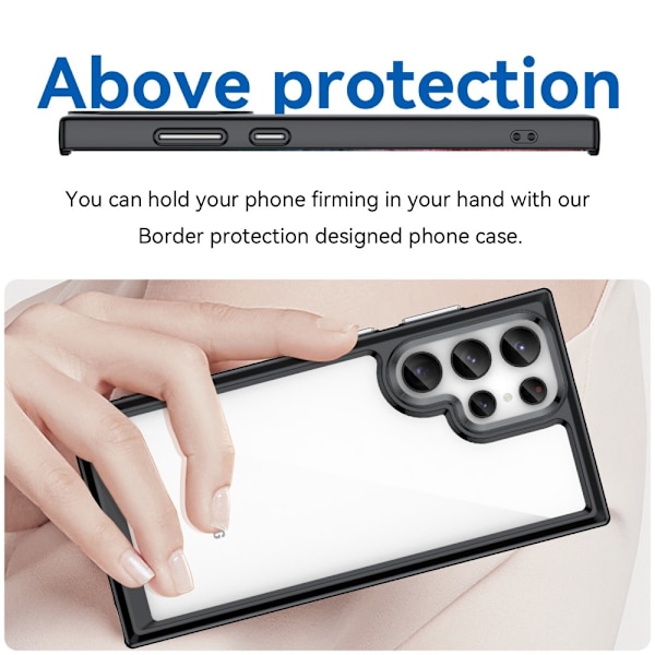 Hybrid Edge Case Samsung Galaxy S23 Ultra Svart