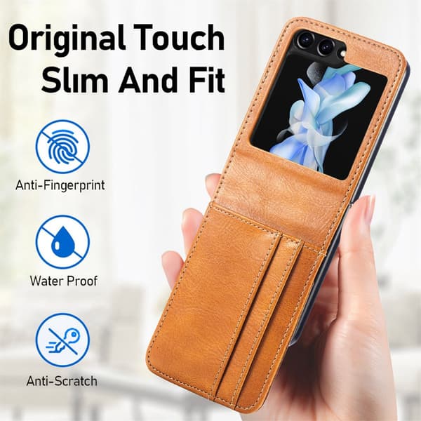 Mobilfodral Samsung Galaxy Z Flip 6 Cognac
