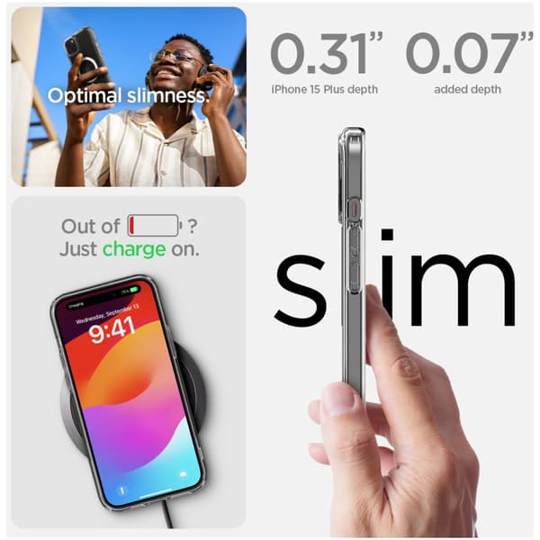 Spigen Ultra Hybrid MagSafe Skal iPhone 15 Plus Vit