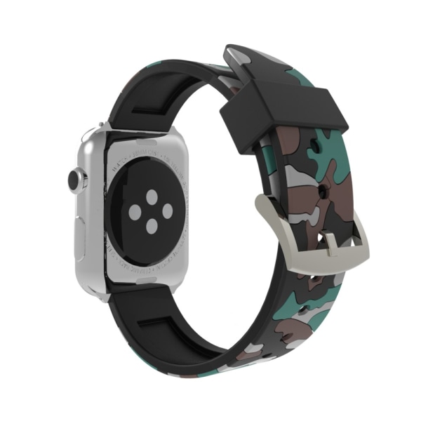 Silikonarmband Apple Watch 42/44/45 mm Kamouflage Grå