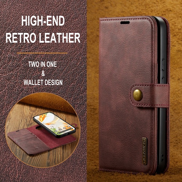 DG.MING 2-in-1 Magnet Wallet Google Pixel 9 Pro Red