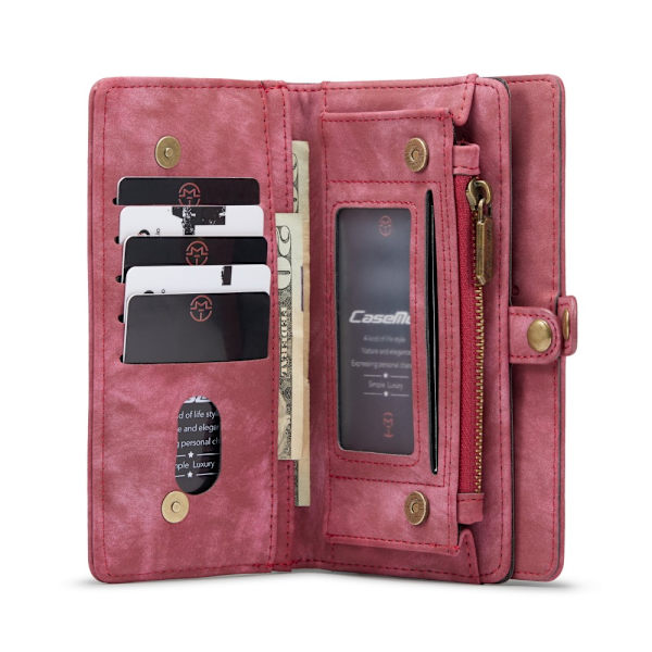 CaseMe Lompakkokotelo Multi-Slot Samsung Galaxy S21 Plus Punainen