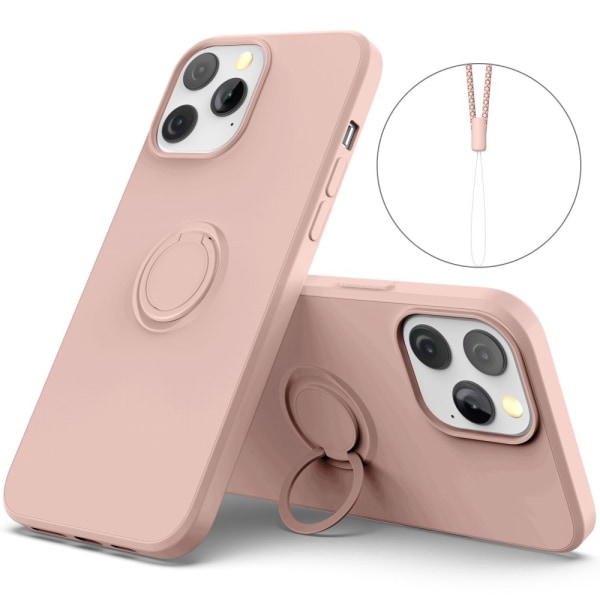 iPhone 14 Pro Skal Med Ringholder Rosa