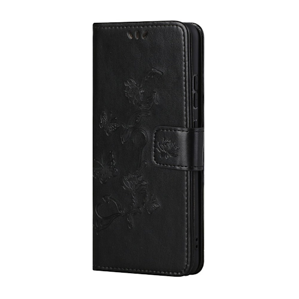 Läderfodral Fjärilar Samsung Galaxy S21 Plus Svart