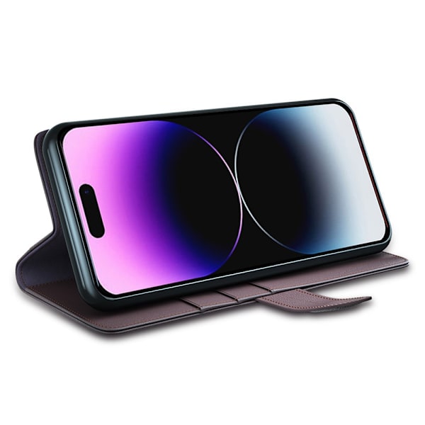 Äkta Läderfodral iPhone 15 Pro Brun