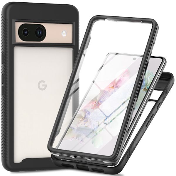 360 Full Cover Edge Case Google Pixel 8a Black