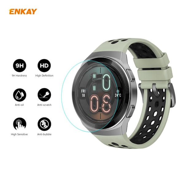 HAT PRINCE Skærmbeskyttelse 0,2mm Hærdet Glas Huawei Watch GT 2e 2 Pac