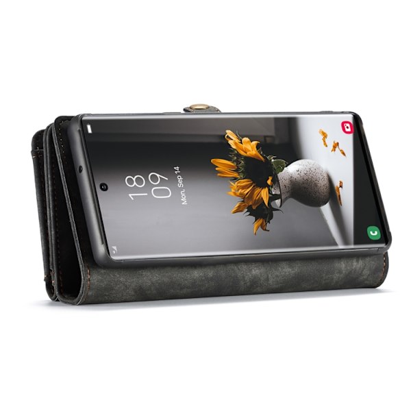 CaseMe Multi-Slot 2 i 1 Plånboksfodral Galaxy S22 Ultra Svart