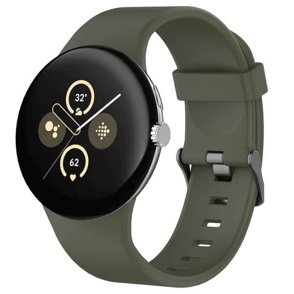 Silikoniranneke Google Pixel Watch 4 45mm Tummanvihreä