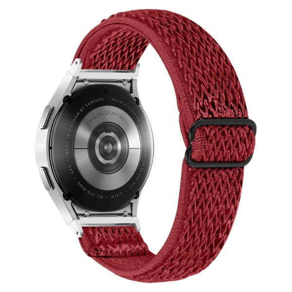 Kudottu nailonrannekoru Samsung Galaxy Watch 5 40/44/Pro 45mm punainen