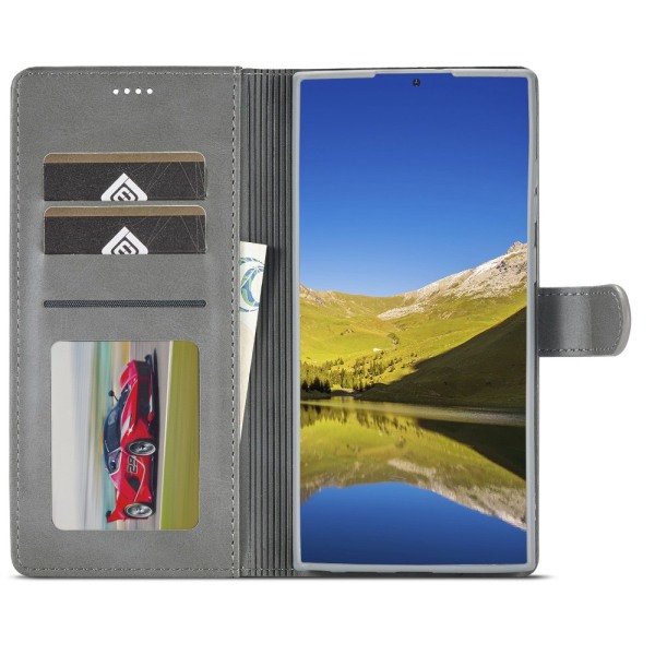 LC.IMEEKE Plånboksfodral Samsung Galaxy S24 Ultra Grå