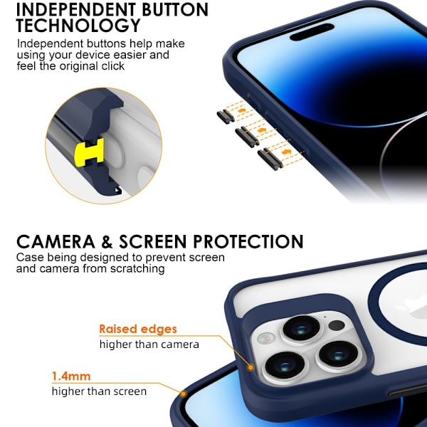 Magnetisk MagSafe Skal iPhone 16 Pro Blå