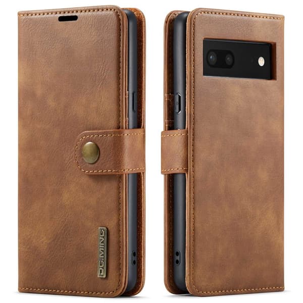 DG.MING 2-i-1 Magnetiskt Plånboksfodral Google Pixel 7 Cognac