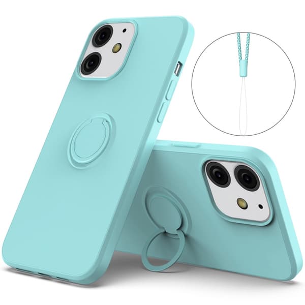 iPhone 13 Mini Skal Med Ringhållare Ljusgrön