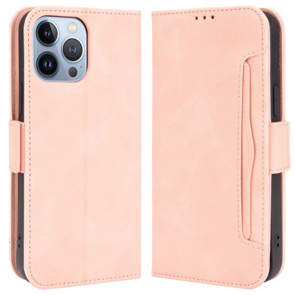 Multi Slot Wallet Case iPhone 14 Pink